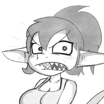 pictured: shark goblin